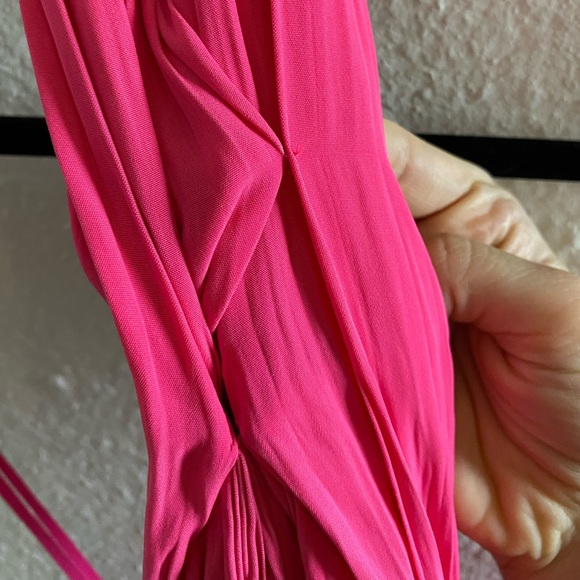 A.L.C. Rio Pleated Maxi Dress Gown in Neon Pink Size 00 - Picture 12 of 13